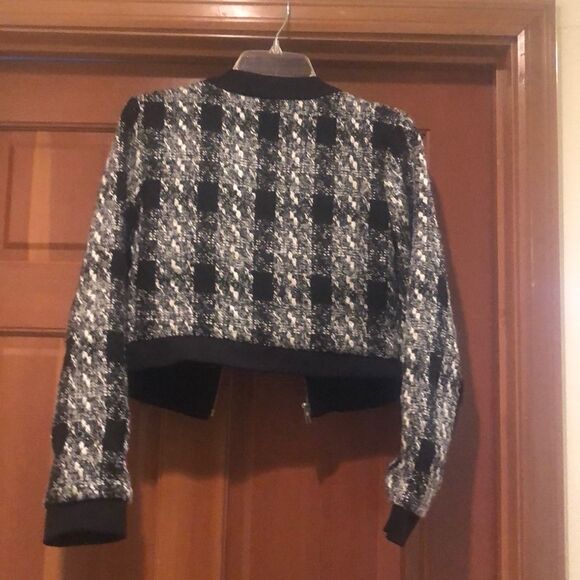 Aqua black and white tweed jacket - Picture 3 of 4